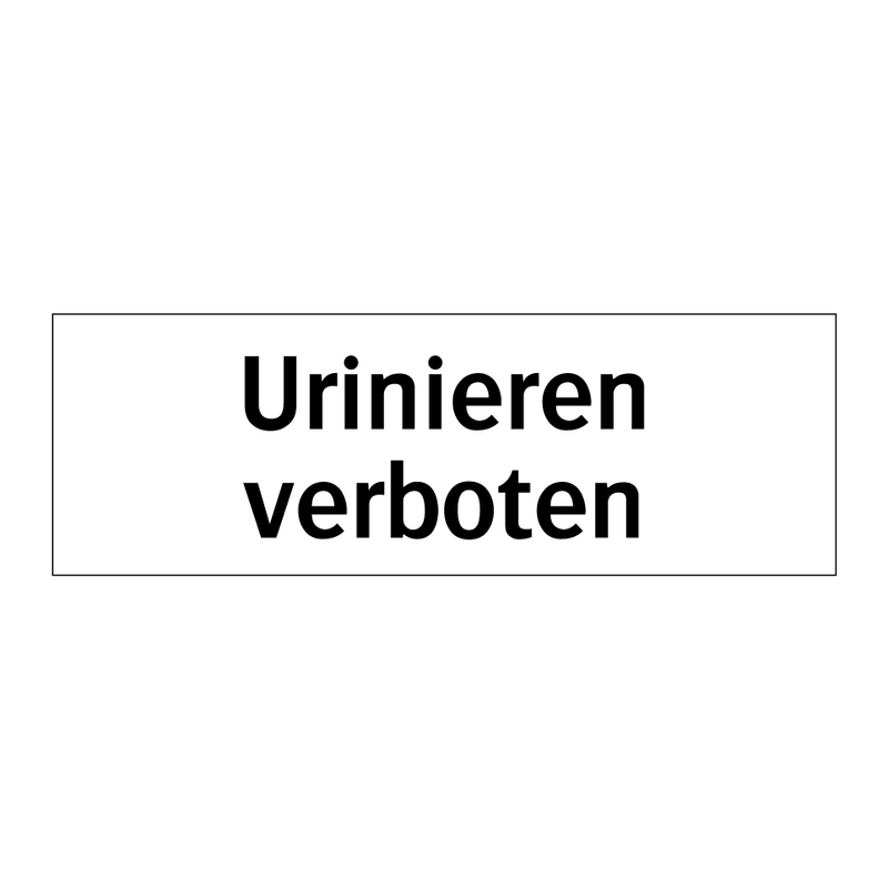 Urinieren verboten