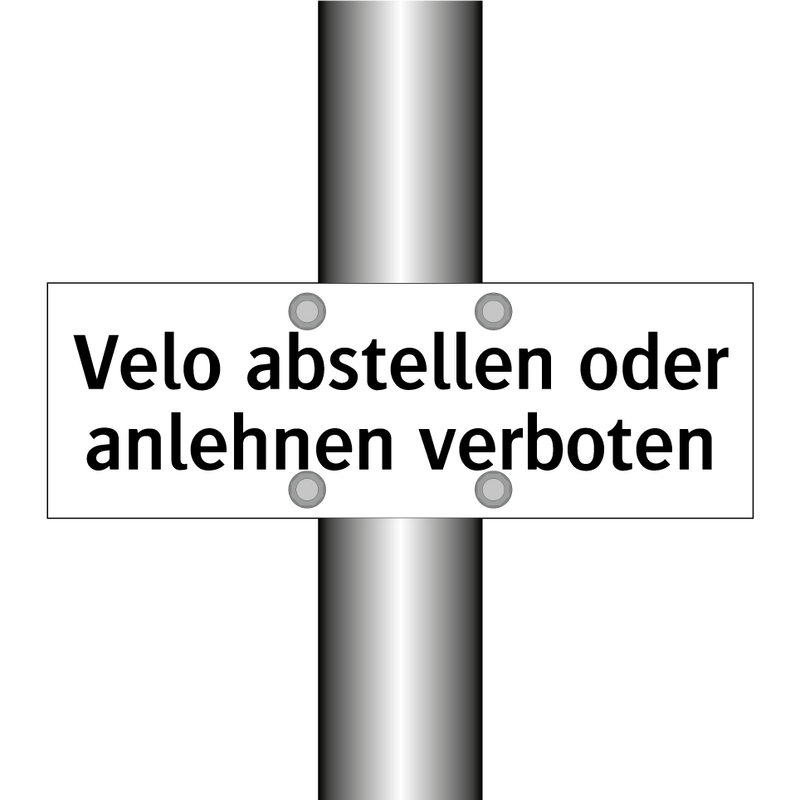 Velo abstellen oder anlehnen verboten