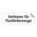 Verboten für Flurförderzeuge