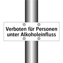 Verboten für Personen unter Alkoholeinfluss