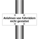 Anlehnen von Fahrrädern nicht gestattet
