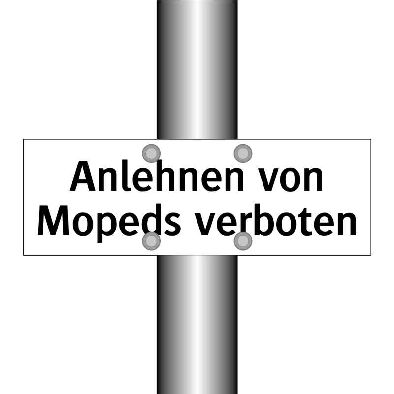 Anlehnen von Mopeds verboten