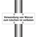 Verwendung von Wasser zum Löschen ist verboten