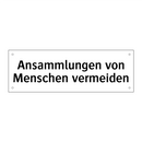 Ansammlungen von Menschen vermeiden