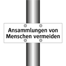 Ansammlungen von Menschen vermeiden