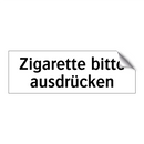 Zigarette bitte ausdrücken