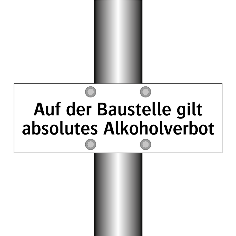Auf der Baustelle gilt absolutes Alkoholverbot