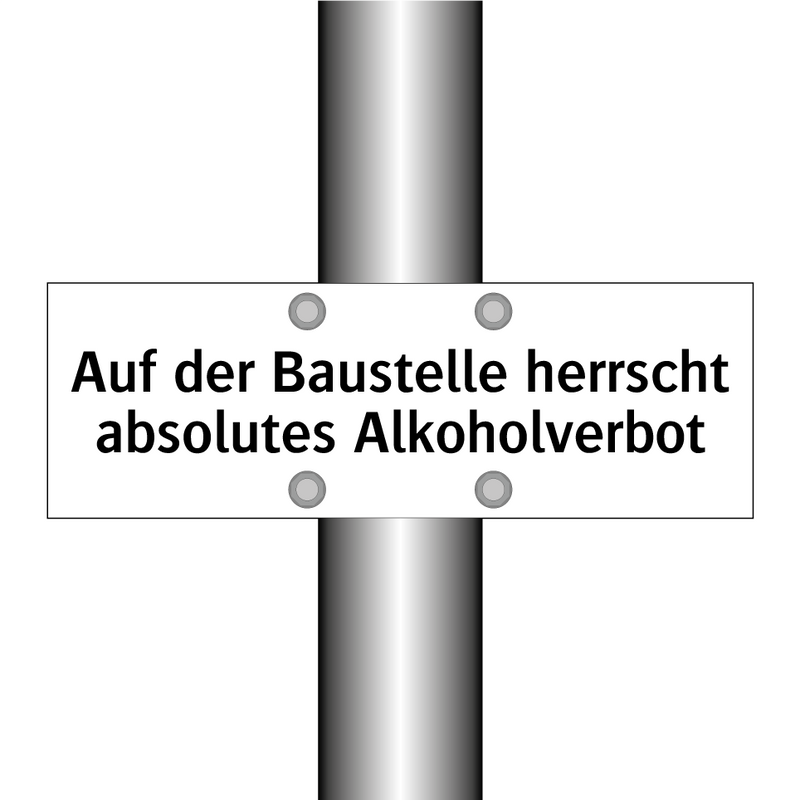 Auf der Baustelle herrscht absolutes Alkoholverbot