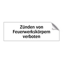 Zünden von Feuerwerkskörpern verboten
