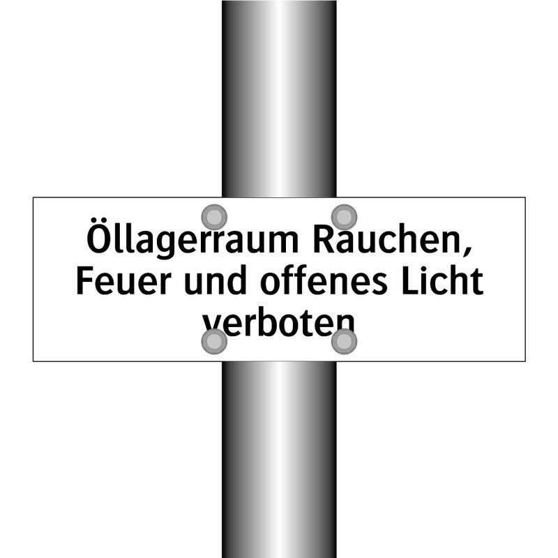 Öllagerraum Rauchen, Feuer und offenes Licht verboten