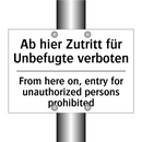 Ab hier Zutritt für Unbefugte /.../ - From here on, entry for unauthorized /.../