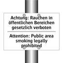Achtung: Rauchen in öffentlichen /.../ - Attention: Public area smoking /.../