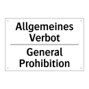 Allgemeines Verbot - General Prohibition