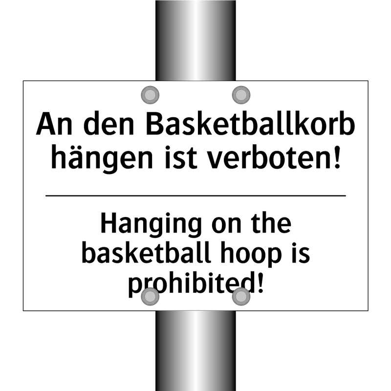 An den Basketballkorb hängen ist /.../ - Hanging on the basketball hoop /.../