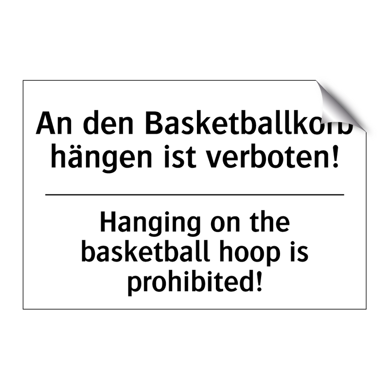 An den Basketballkorb hängen ist /.../ - Hanging on the basketball hoop /.../