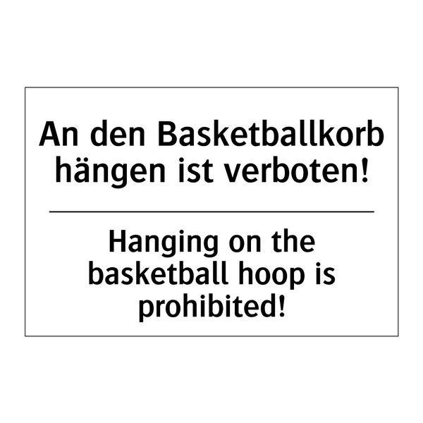 An den Basketballkorb hängen ist /.../ - Hanging on the basketball hoop /.../