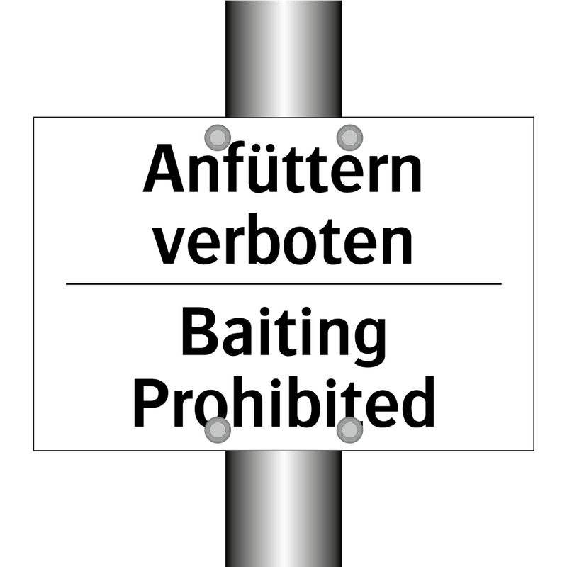 Anfüttern verboten - Baiting Prohibited