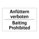 Anfüttern verboten - Baiting Prohibited