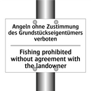 Angeln ohne Zustimmung des Grundstückseigentümers /.../ - Fishing prohibited without agreement /.../