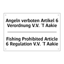 Angeln verboten Artikel 6 Verordnung /.../ - Fishing Prohibited Article 6 Regulation /.../
