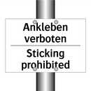 Ankleben verboten - Sticking prohibited