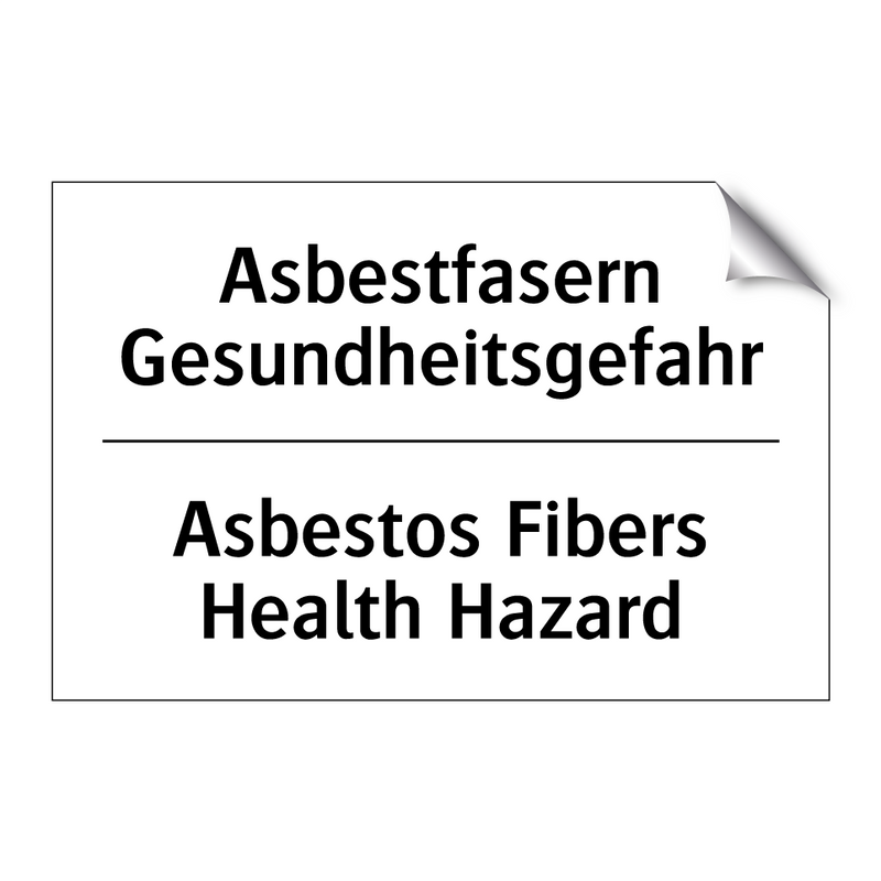 Asbestfasern Gesundheitsgefahr - Asbestos Fibers Health Hazard
