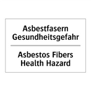 Asbestfasern Gesundheitsgefahr - Asbestos Fibers Health Hazard
