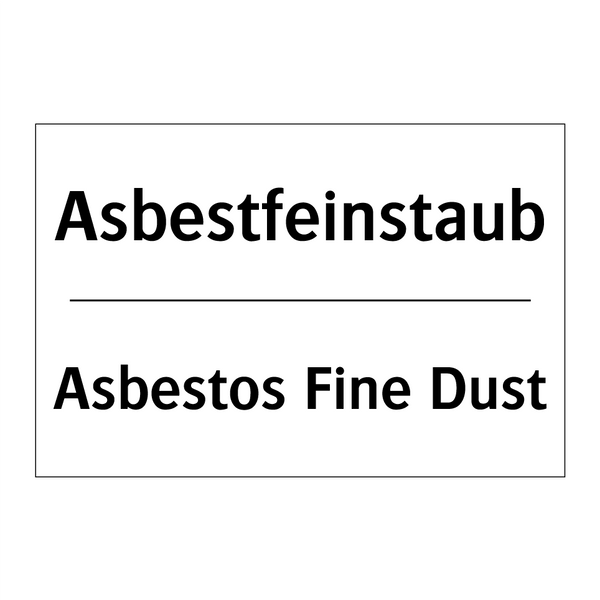 Asbestfeinstaub - Asbestos Fine Dust