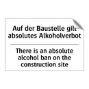 Auf der Baustelle gilt absolutes /.../ - There is an absolute alcohol ban /.../