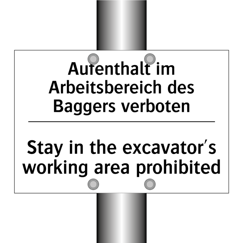 Aufenthalt im Arbeitsbereich des /.../ - Stay in the excavator's working /.../