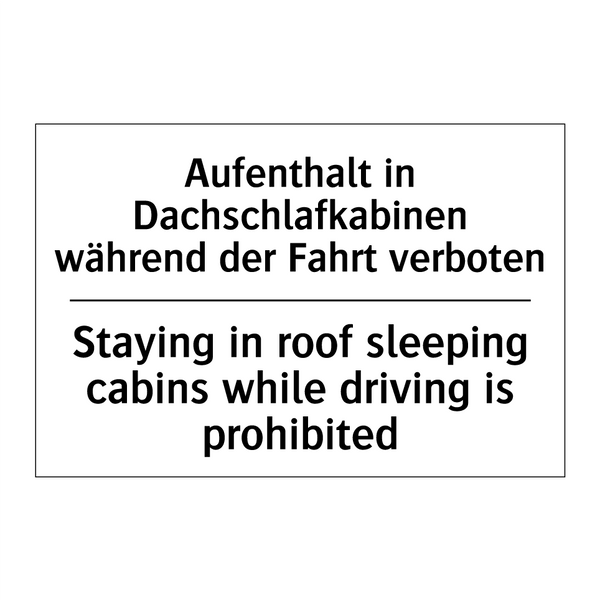 Aufenthalt in Dachschlafkabinen /.../ - Staying in roof sleeping cabins /.../
