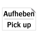 Aufheben - Pick up