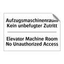 Aufzugsmaschinenraum Kein unbefugter /.../ - Elevator Machine Room No Unauthorized /.../