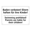 Baden verboten! Eltern haften /.../ - Swimming prohibited! Parents are /.../