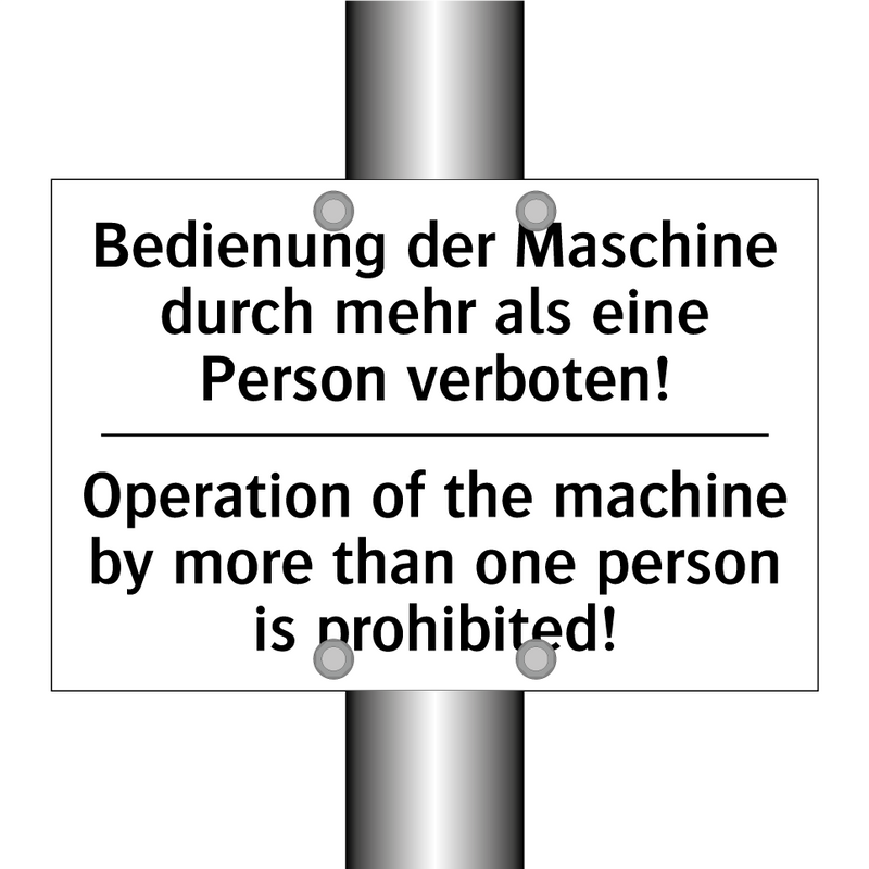 Bedienung der Maschine durch mehr /.../ - Operation of the machine by more /.../