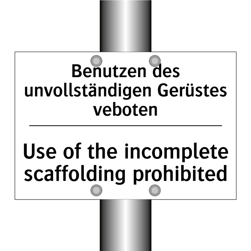 Benutzen des unvollständigen Gerüstes /.../ - Use of the incomplete scaffolding /.../