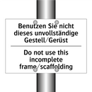 Benutzen Sie nicht dieses unvollständige /.../ - Do not use this incomplete frame/scaffolding/.../
