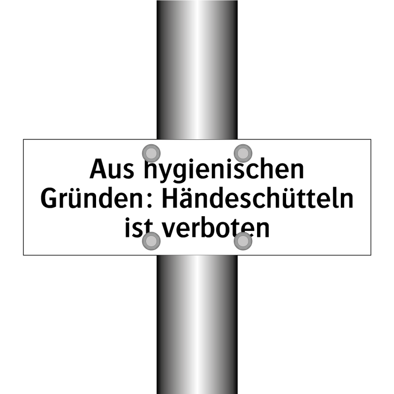 Aus hygienischen Gründen: Händeschütteln ist verboten