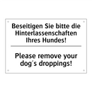 Beseitigen Sie bitte die Hinterlassenschaften /.../ - Please remove your dog's droppings!/.../