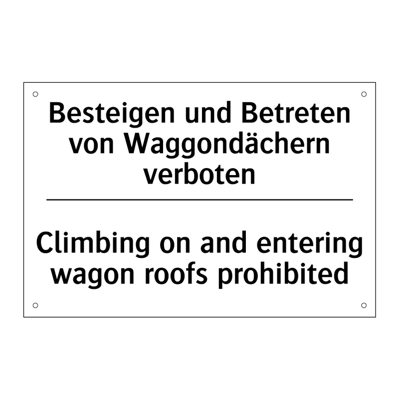 Besteigen und Betreten von Waggondächern /.../ - Climbing on and entering wagon /.../