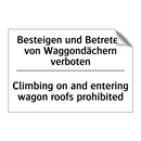 Besteigen und Betreten von Waggondächern /.../ - Climbing on and entering wagon /.../