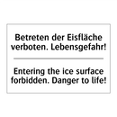 Betreten der Eisfläche verboten. /.../ - Entering the ice surface forbidden. /.../