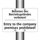 Betreten des Betriebsgeländes /.../ - Entry to the company premises /.../