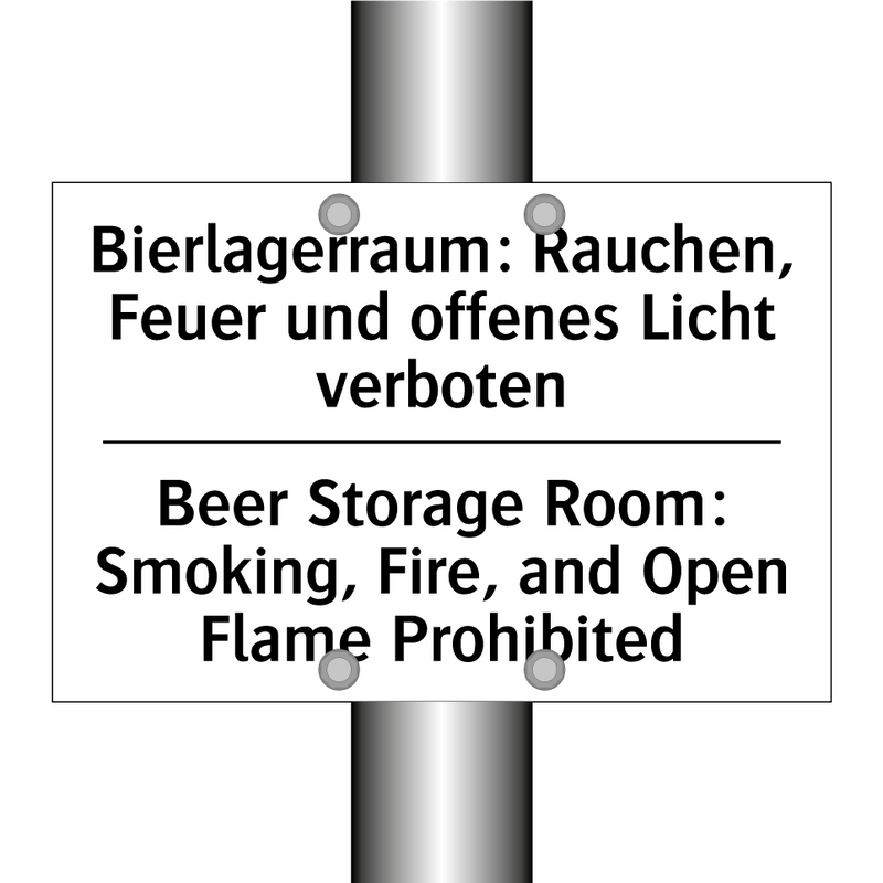 Bierlagerraum: Rauchen, Feuer /.../ - Beer Storage Room: Smoking, Fire, /.../