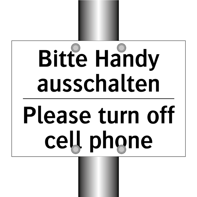 Bitte Handy ausschalten - Please turn off cell phone