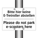 Bitte hier keine E-Tretroller /.../ - Please do not park e-scooters /.../