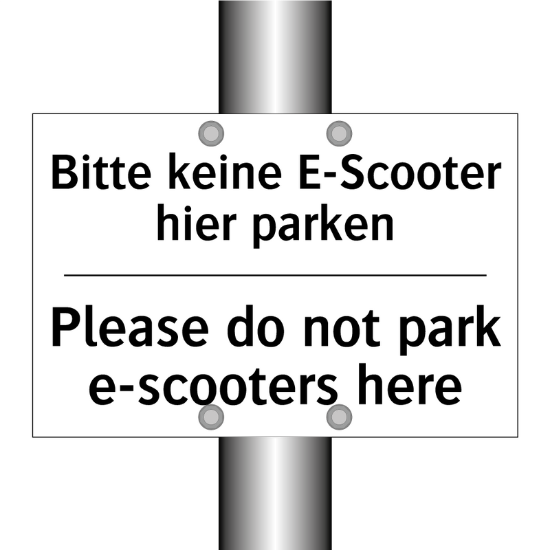 Bitte keine E-Scooter hier parken/.../ - Please do not park e-scooters /.../