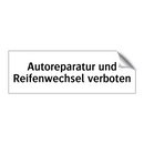 Autoreparatur und Reifenwechsel verboten