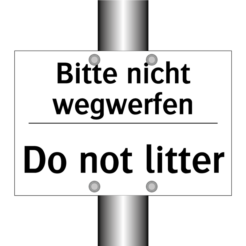 Bitte nicht wegwerfen - Do not litter