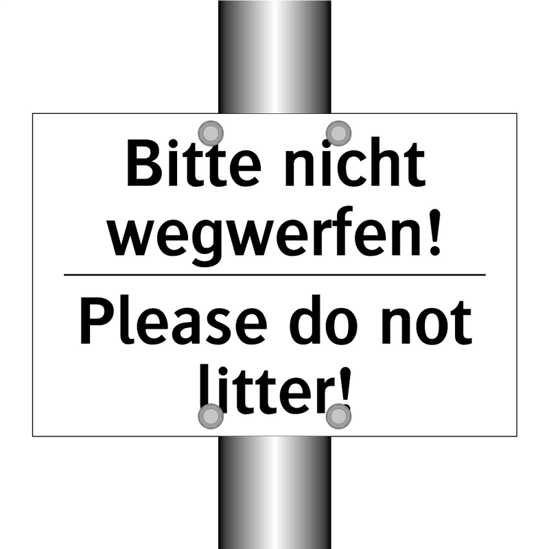 Bitte nicht wegwerfen! - Please do not litter!